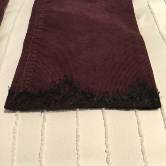 Madewell corduroy womens pants, burgundy - Picture 5 of 7